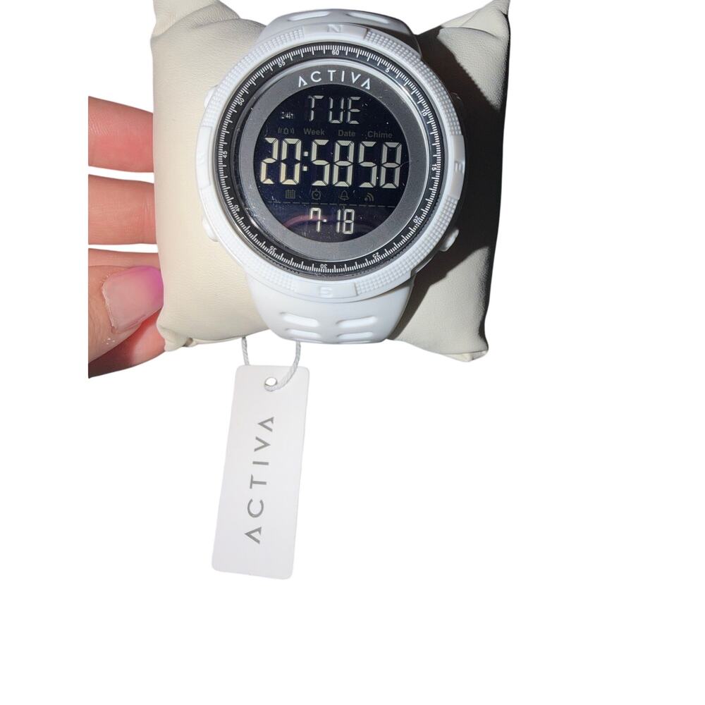 white Activa X Invicta Digital Essentials 50mm watch